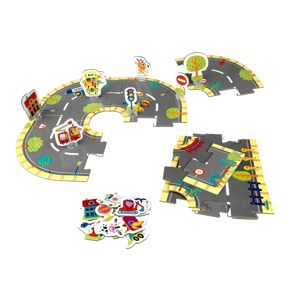 Valigia puzzle Barbo Toys Large Roads - crea le tue strade (5846)