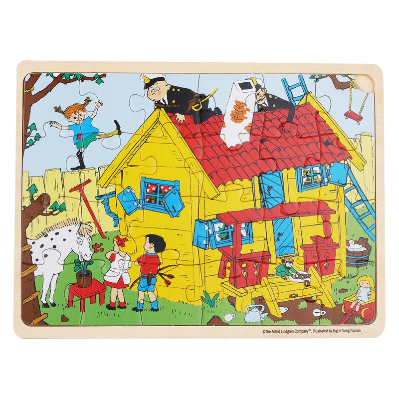 Barbo giocattoli Pippi puzzle con cornice in legno - FSC (8602)