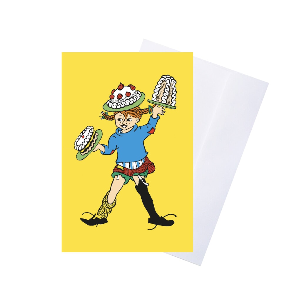 Barbo Toys Biglietto d'auguri Pippi con busta - giallo (8615)