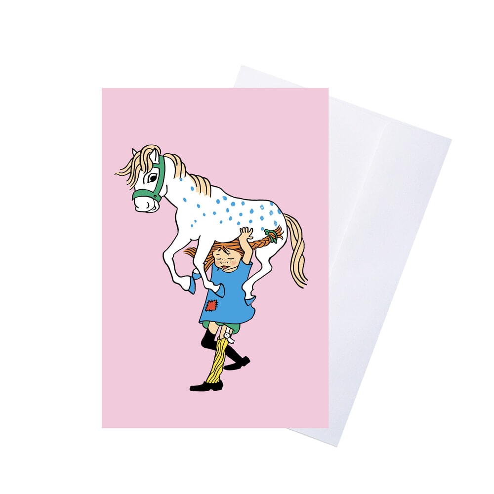 Barbo Toys Biglietto d'auguri Pippi con busta - blu (8617)