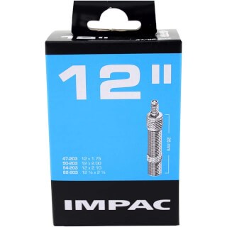 Tubo interno Impac (por Schwalbe) DV16 12x1.75 2.35 ETRO 47 62-203, Válvula: Blitz Holanda 26 mm