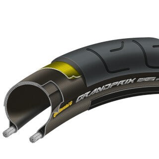 Continental Grand Prix - Racing Bike Band 700X23C - Banda di filo - Nero