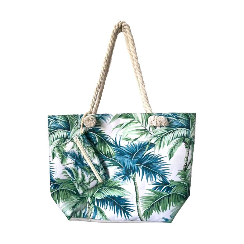 Bolso de playa palmeras
