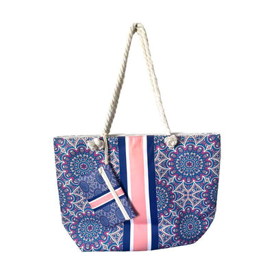 Borsa da spiaggia mandala blu