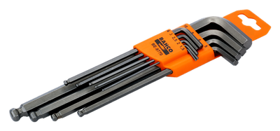 Set chiavi esagonali Bahco lunghe + estremità sferica