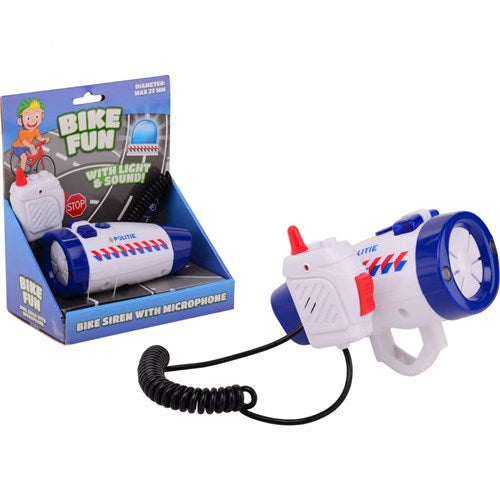 Bike Fun Siren Flashing Light Police con micrófono