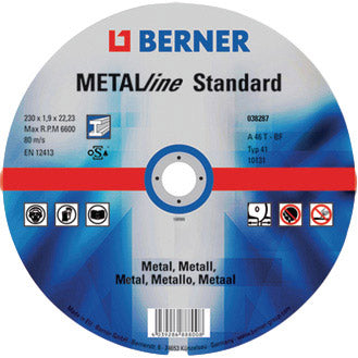 Cema berner slijpschijf metalline standard plat 125x1,0x22,23mm
