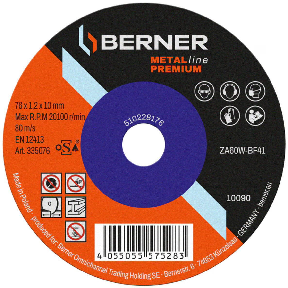Disco de corte Cema berner metalline premium 76mm (25uds)