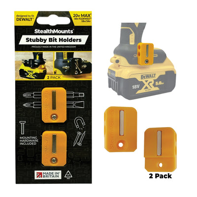 Stealth monta un portapuntas rechoncho para Dewalt | amarillo | 3 piezas - bra-dw-s-ylw