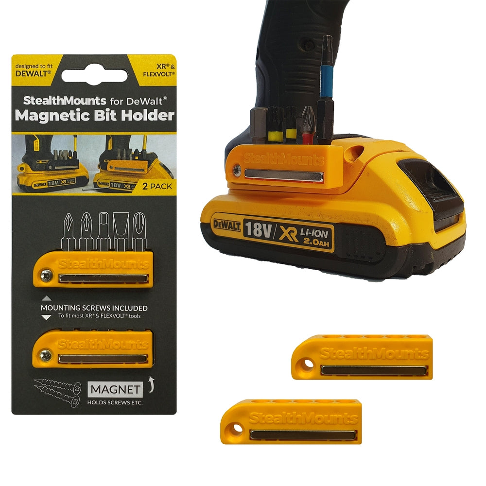 Portainserti Stealth Mounts per Dewalt | giallo | 2 pezzi - bh-dw-ylw-2