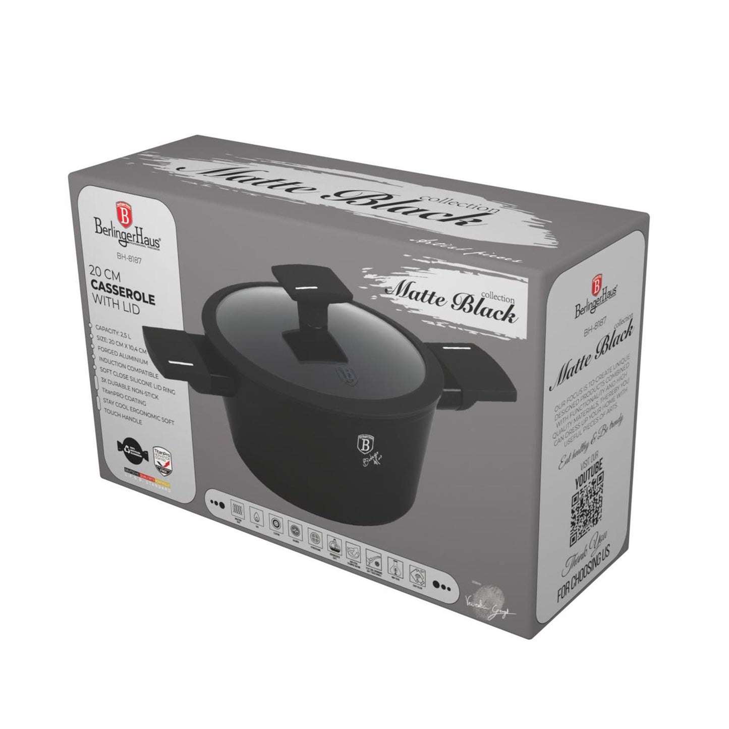 Cazuela Berlingerhaus con tapa 20cm