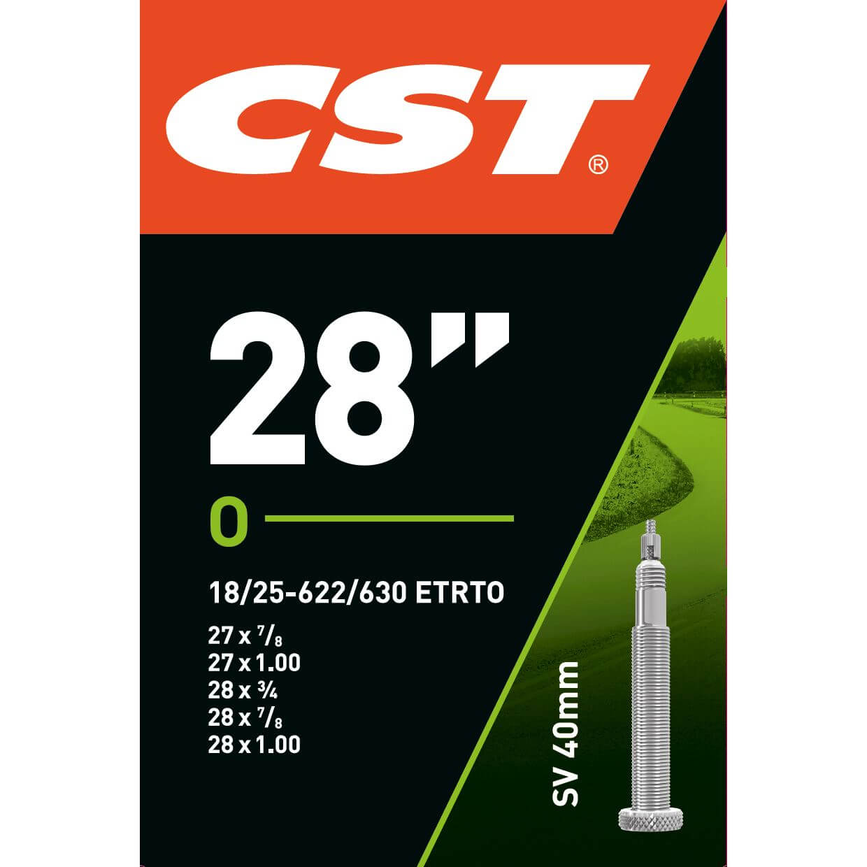 Tubo interno CST 27 x 7 8 28 x 1,00 (18-622 25-630) FV 40 mm
