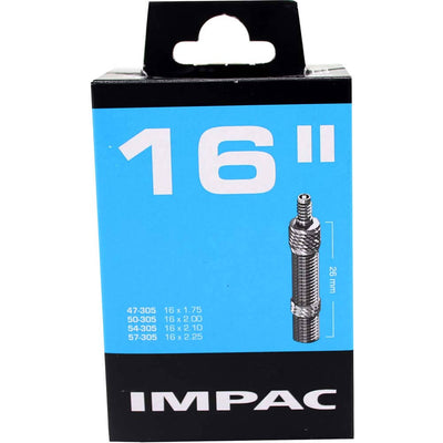 Tubo interno Impac (por Schwalbe) DV16 16x1.75 2.35 ETRO 47 57-305, Válvula: Blitz Holanda 26 mm