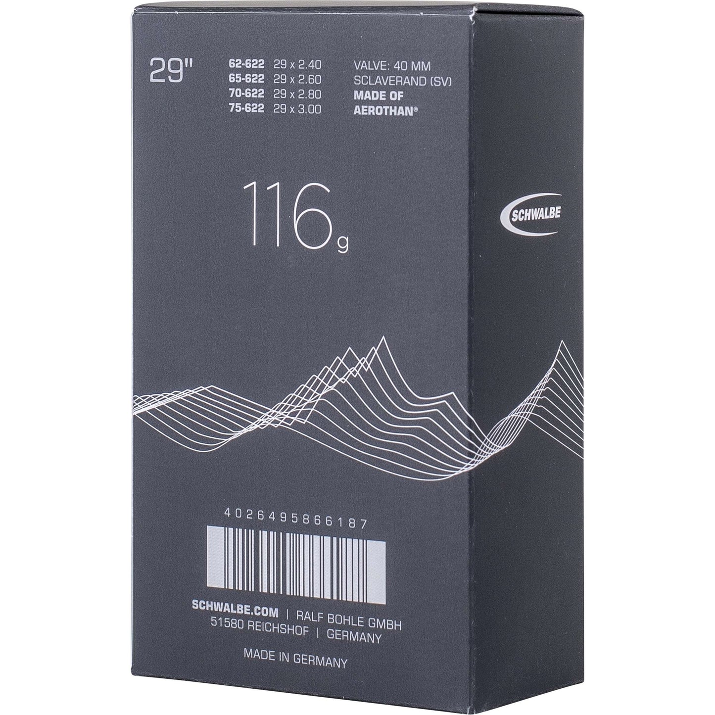 Schwalbe Tubo interior AeroThanfv SV19FE 62 75-622 IB SV 40 mm (1er)