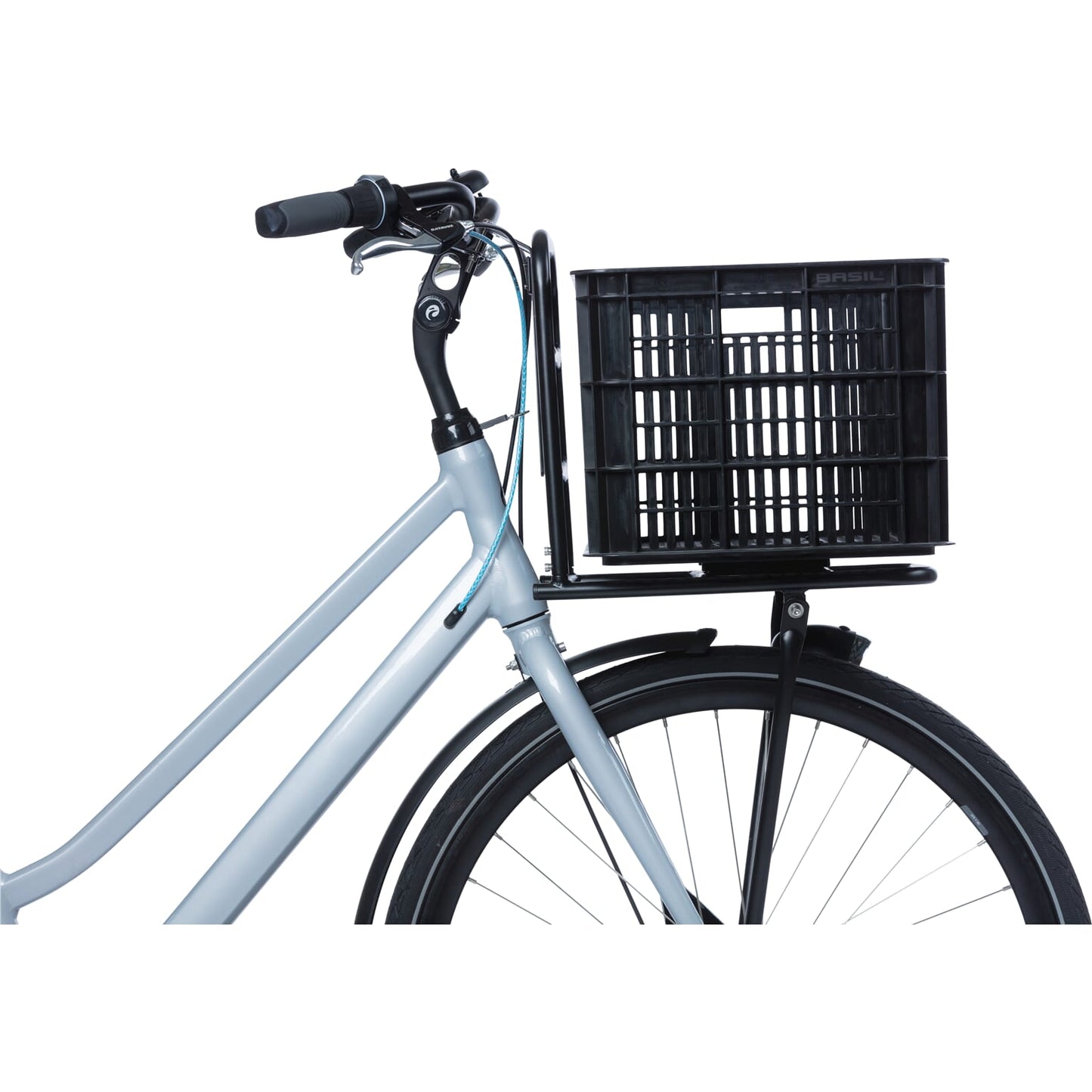 Basil Fietskrat L - Grande - 40 litros - Negro