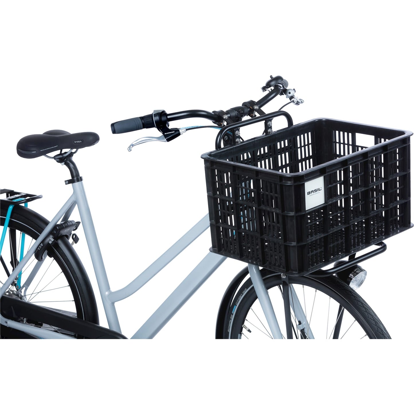 Basil Fietskrat L - Grande - 40 litros - Negro