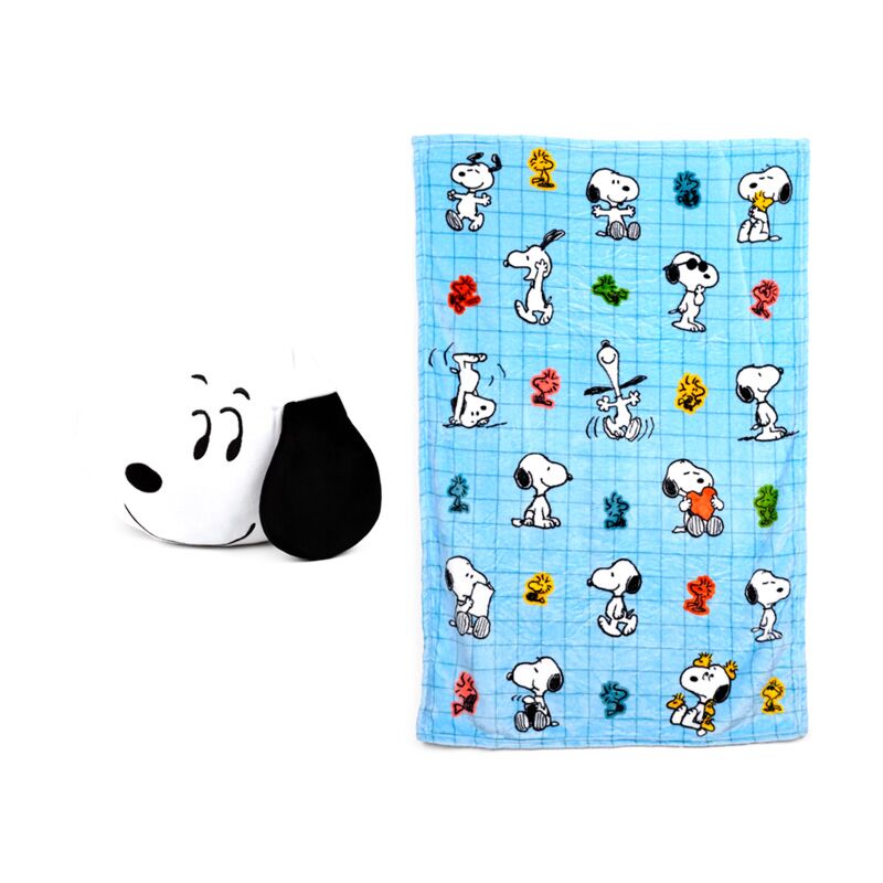 Blankeazzz Peanuts Snoopy Woodstock Morbida coperta da viaggio 2 in 1