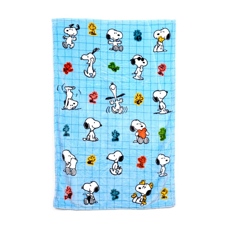 Blankeazzz Peanuts Snoopy Woodstock Morbida coperta da viaggio 2 in 1