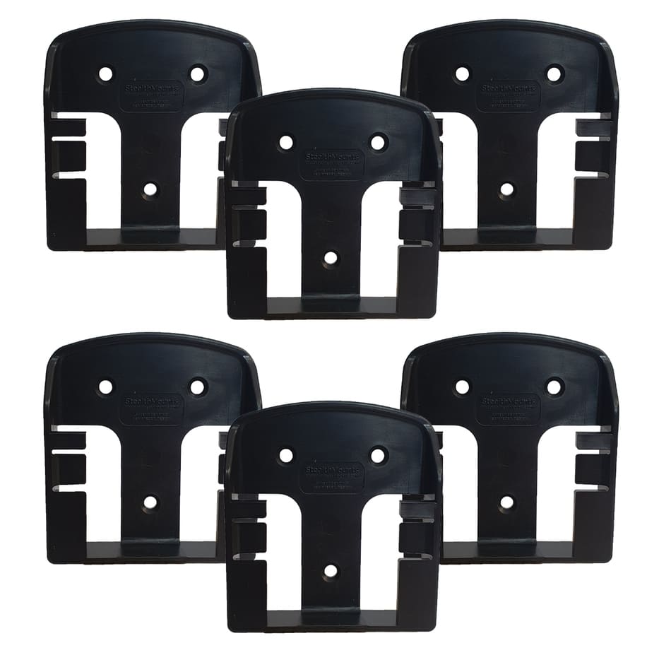 Portabatterie Stealthmounts bm-cas18-blk-6 per batterie cas | nero | Confezione da 6 - bm-cas18-blk-6