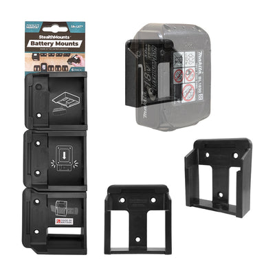 Stealthmounts batterijhouders voor makita 18v | zwart | 6 stuks - bm-mk18-6