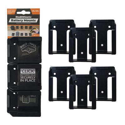 Stealth monta portabatterie Stanley Black Decker Porter Cable | nero | 6 pezzi -bm-sbp-blk-6