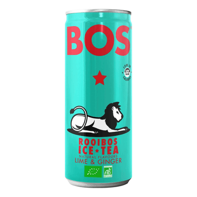 Bos tè freddo lime zenzero lattina biologica (12x 250 ml)