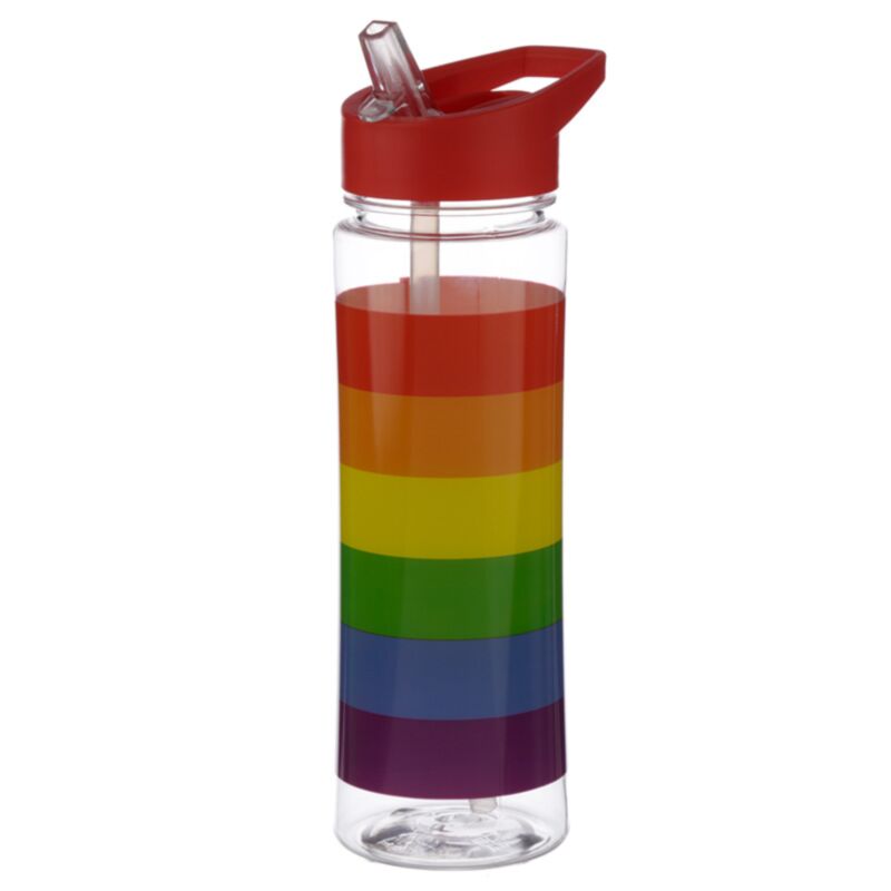 Somewere arco iris sostenible 550ml botella de agua flip pajita