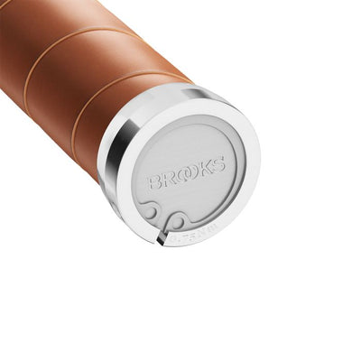 Brooks slender leather grips (100+100mm) - honey