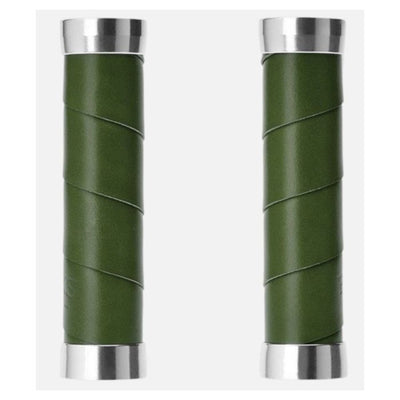 Puños de cuero Brooks Slender (130+130 mm) - verde carreras
