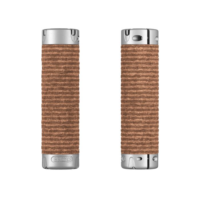 Manopole Brooks in pelle Plump (130+130mm) - miele