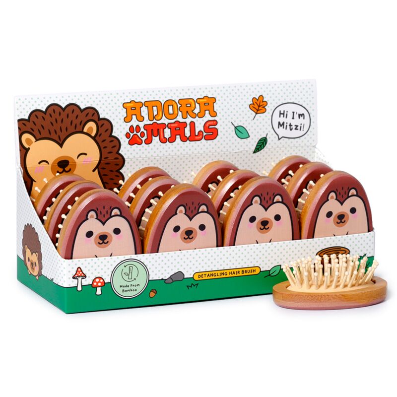 Adoramals en forma de erizo de bambú cepillo