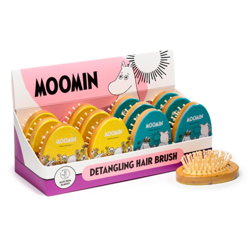 Spazzola per capelli in bambù a forma di moomin