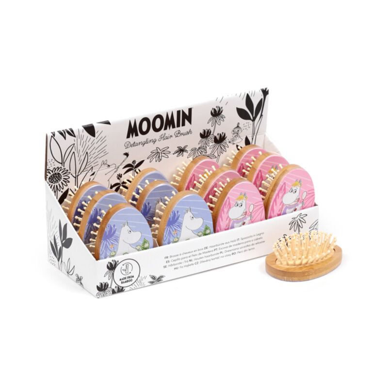 Spazzola per capelli in bambù a forma di tammi moomin