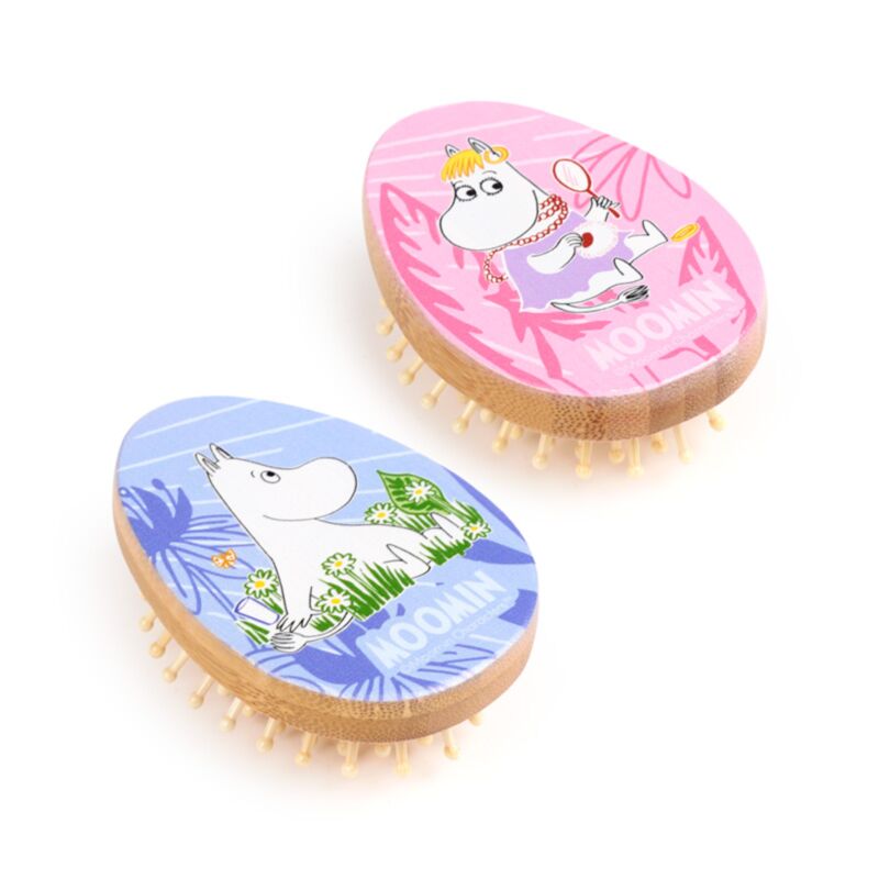 Spazzola per capelli in bambù a forma di tammi moomin