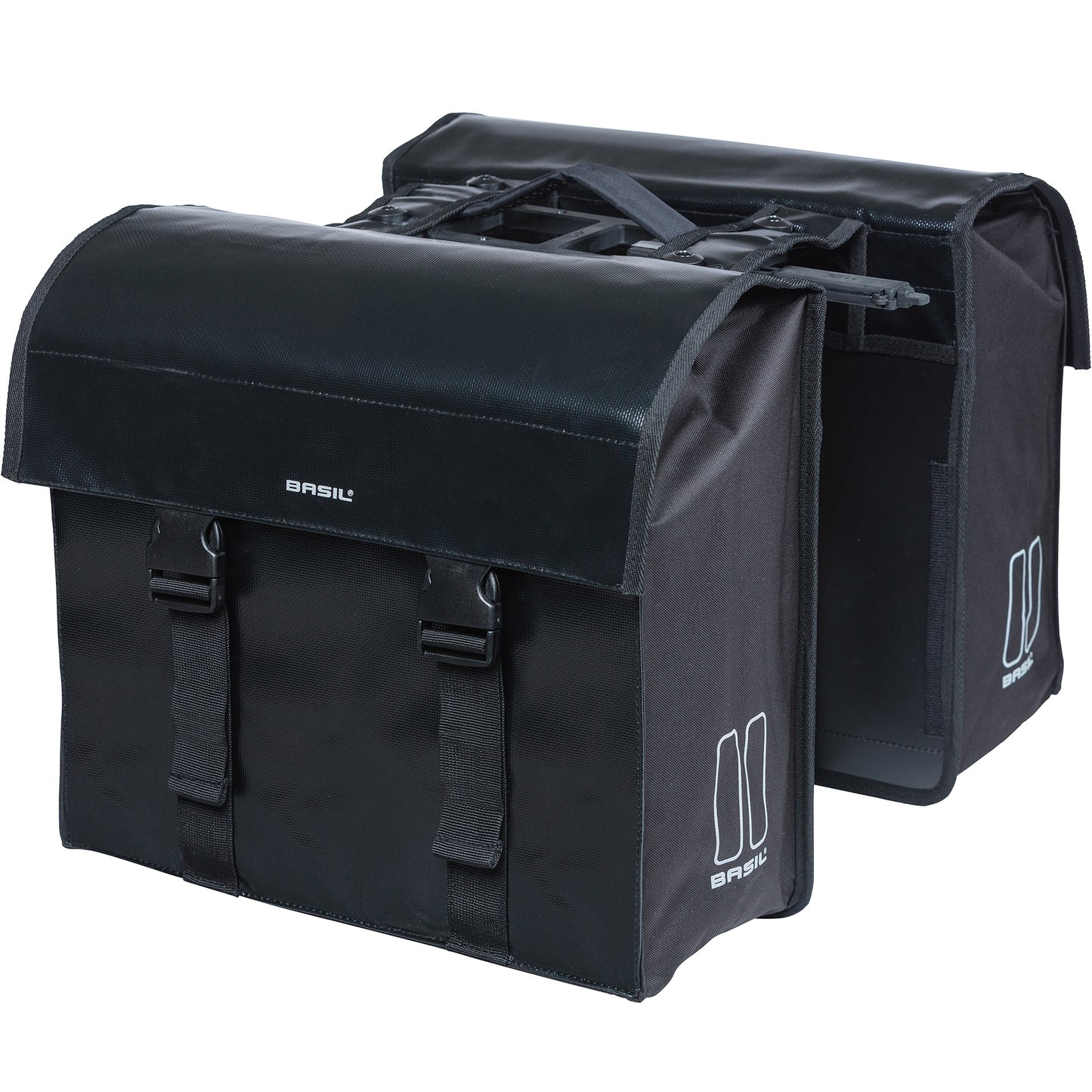 Basil dubbele tas urban load mik 48-53l zwart