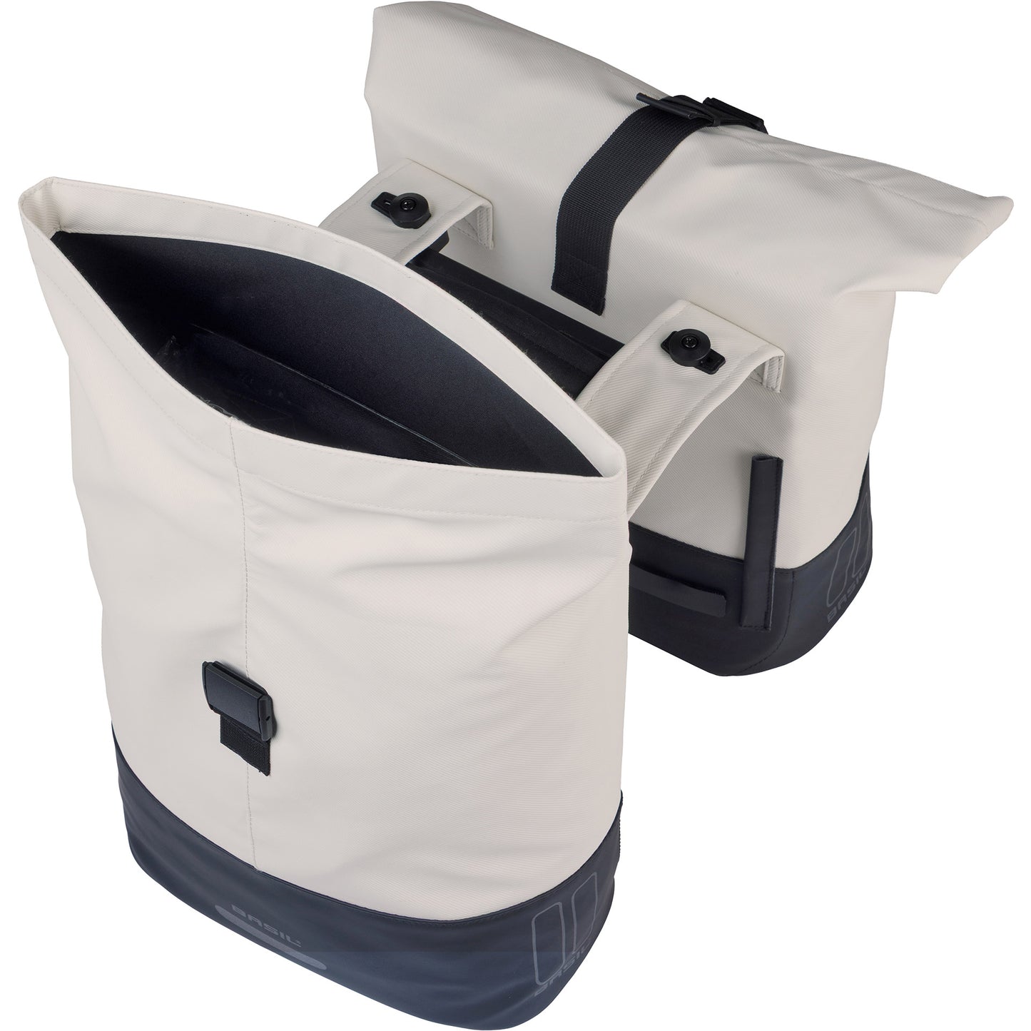 Basil tas cove dubbel wit zwart | mik | 32l