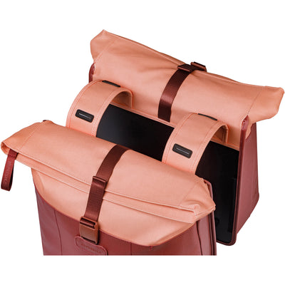 Basil tas vive dubbel bordeaux roze | 35l