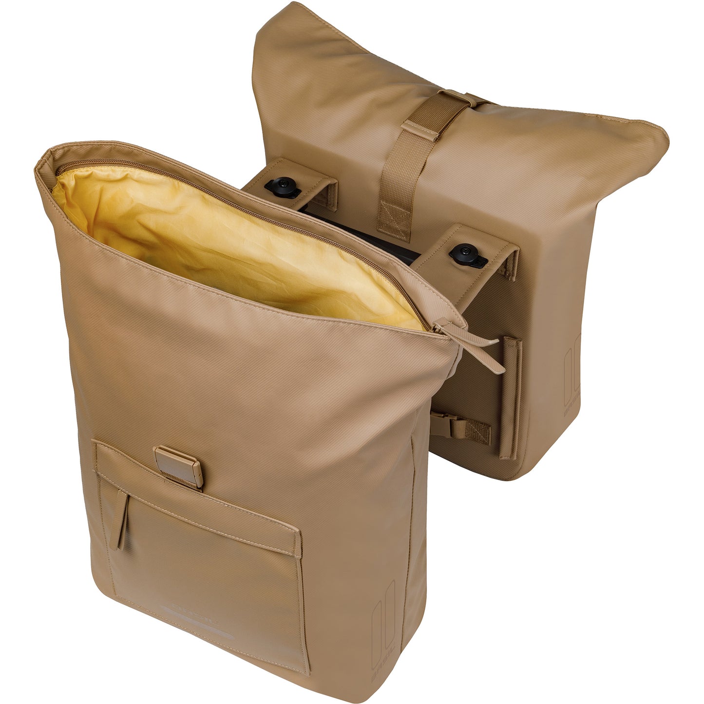 Basil bolsa doble para bicicleta brooklyn mik 41l 14 x 30 x 37 cm - arena