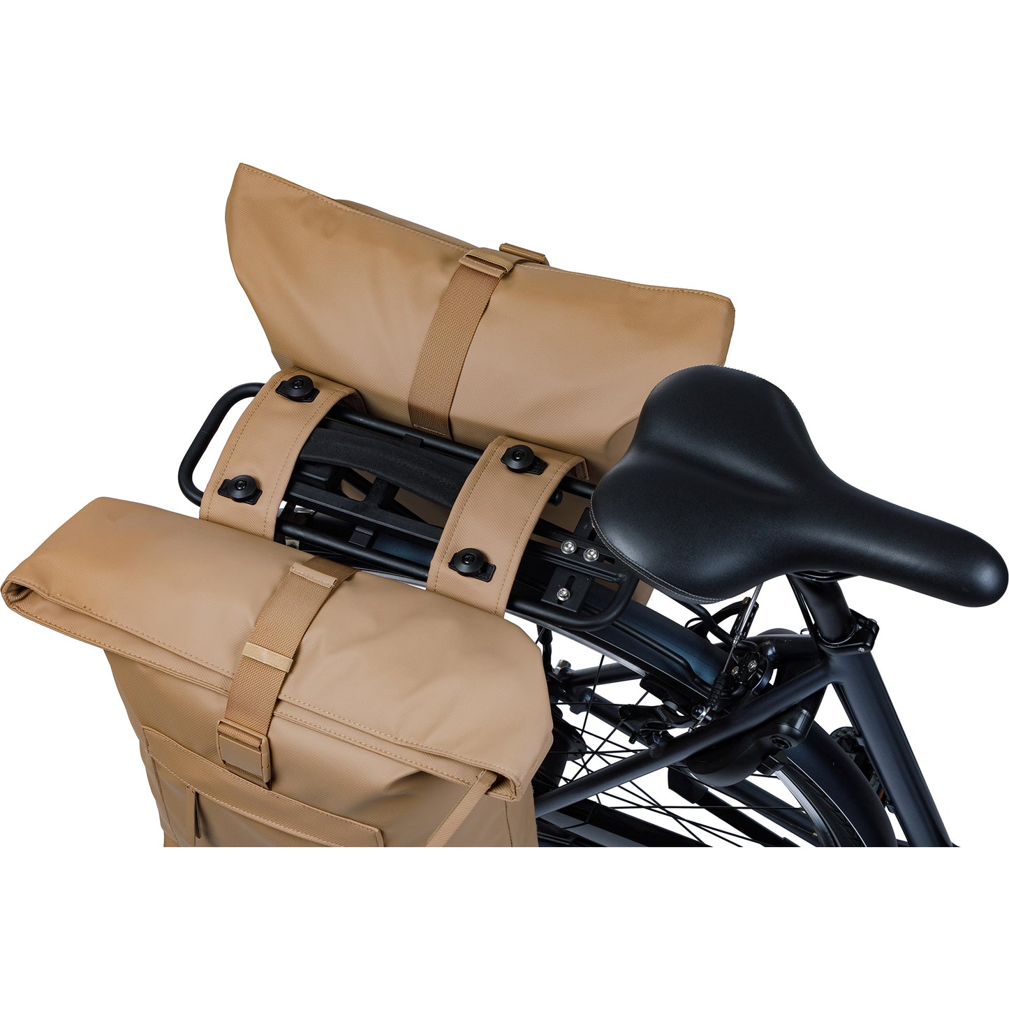 Basil bolsa doble para bicicleta brooklyn mik 41l 14 x 30 x 37 cm - arena