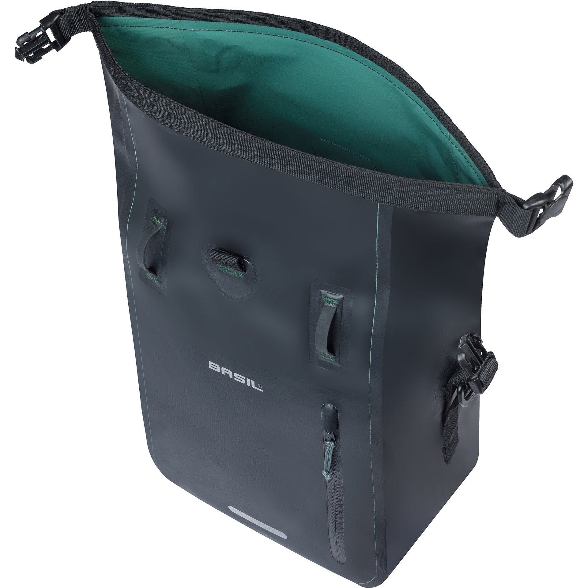 Basil borsa singola da bicicletta rivo m telone mik 12-15l 14 x 25 x 38 cm - nero