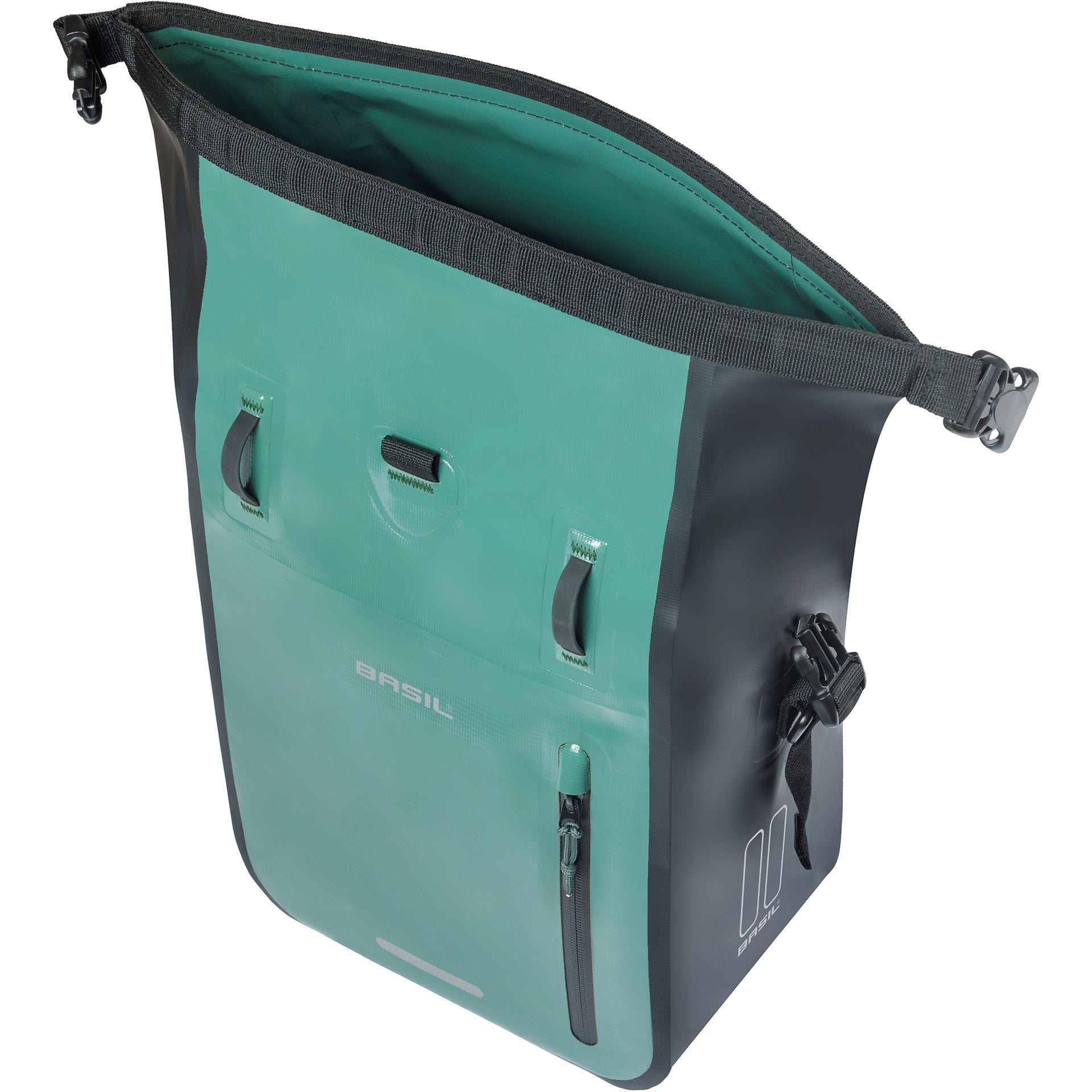 Basil borsa bici singola rivo m telone mik 12-15l 14 x 25 x 38 cm - verde nero