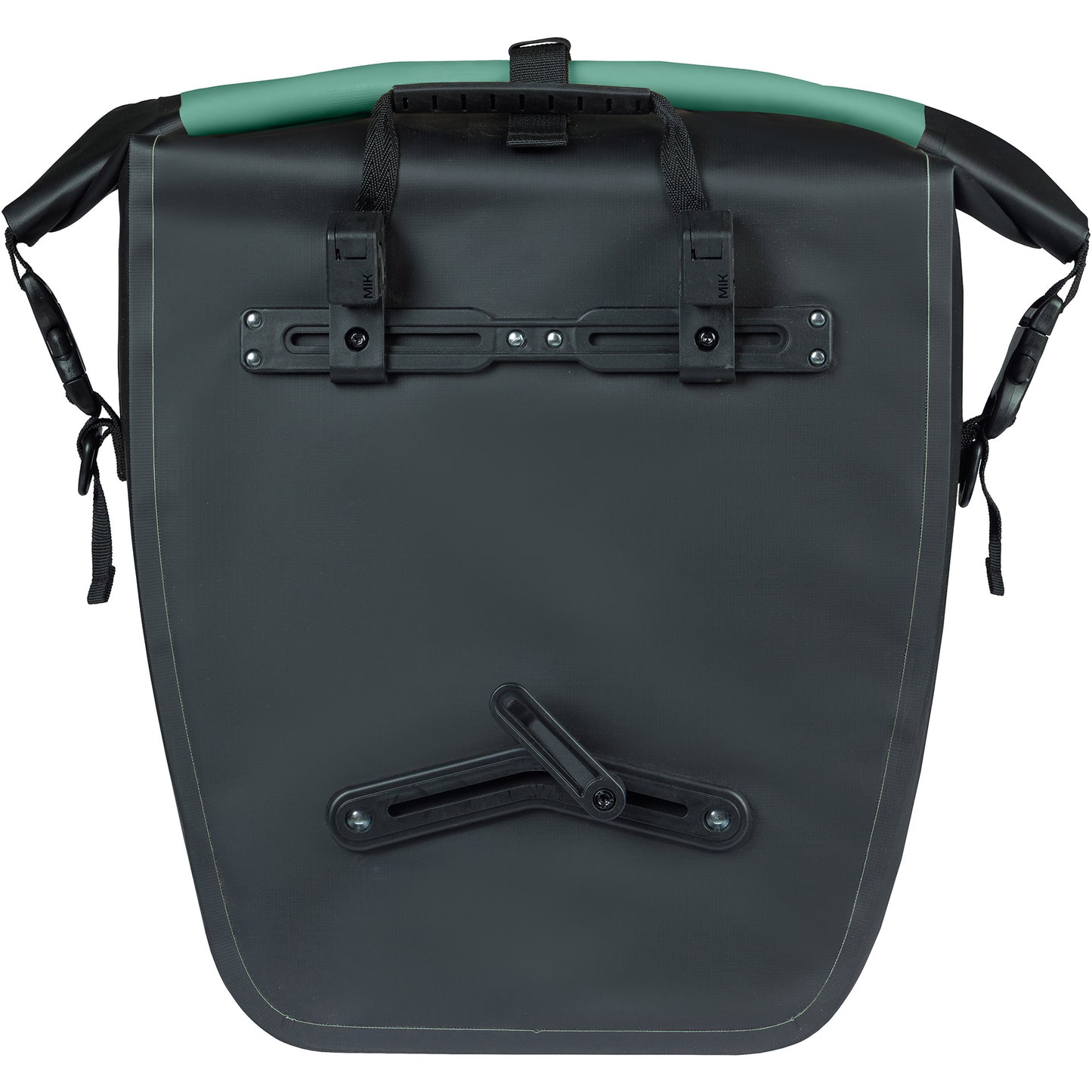 Basil bolsa para bicicleta individual rivo l tarppaulin mik 25-31l 14 x 28 x 43 cm - verde negro
