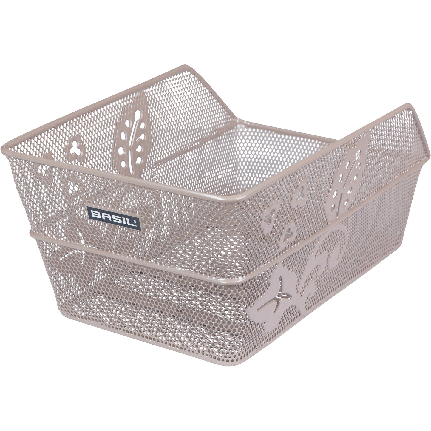 Basil Bicycle Basket Basket Flower Cento 24 x 38,5 x 11 cm Nude Metallic