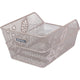 Basil Bicycle Basket Basket Flower Cento 24 x 38,5 x 11 cm Nude Metallic
