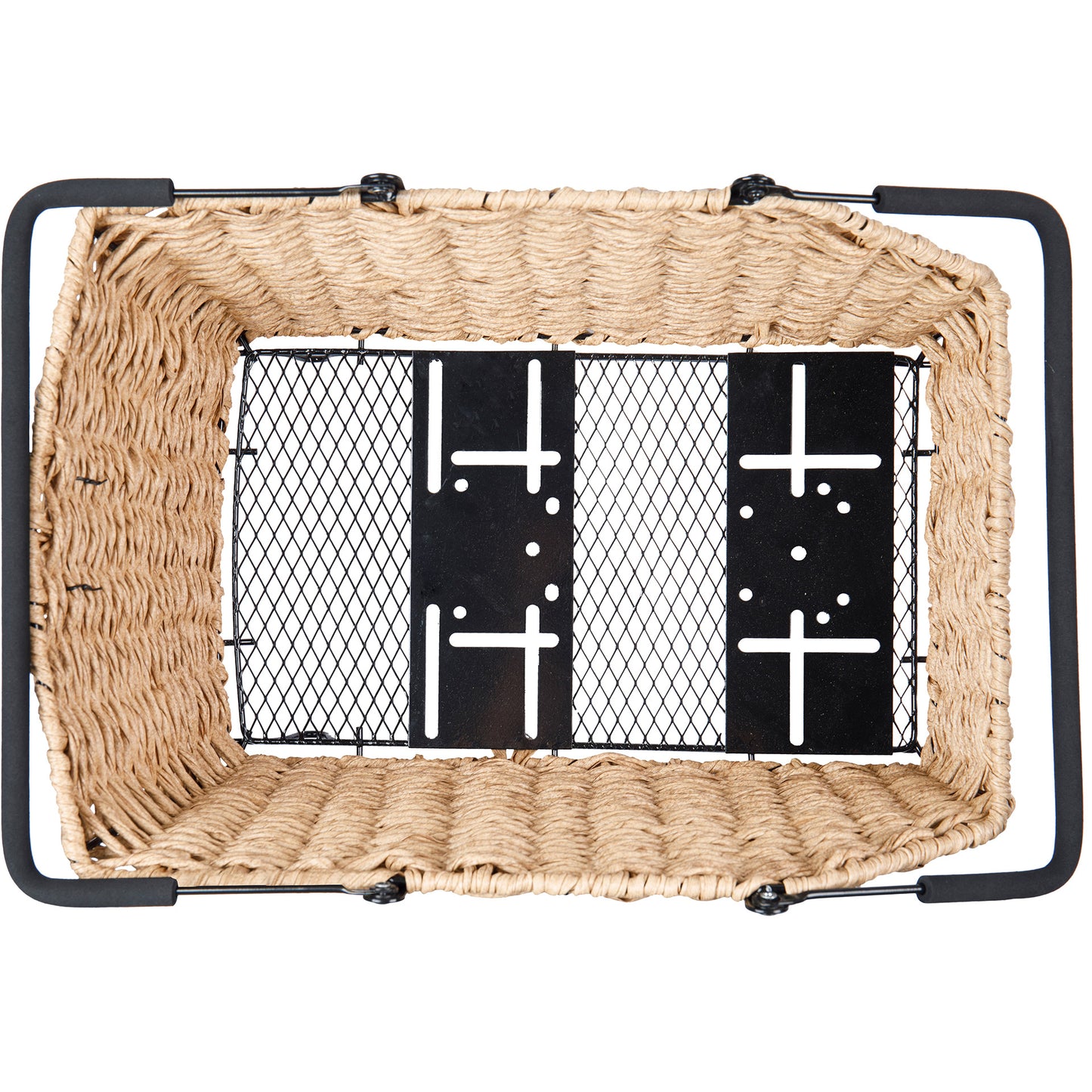Basil Bicycle Basket Cento Rattan Look Multi System 40 x 25 x 12 cm - Sealgrass