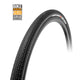 Pneumatico esterno (36-622) 700-36C GITER THONEGO ZWART FOT