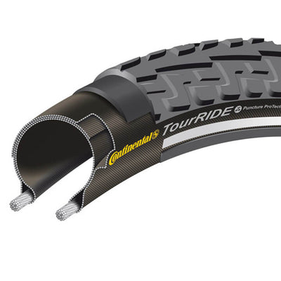 Tour de viajes continentales Outdoor Tire - City Bike Band, Black, 27x1 1 4