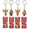 Chinese lachende boeddha glitter sleutelhanger
