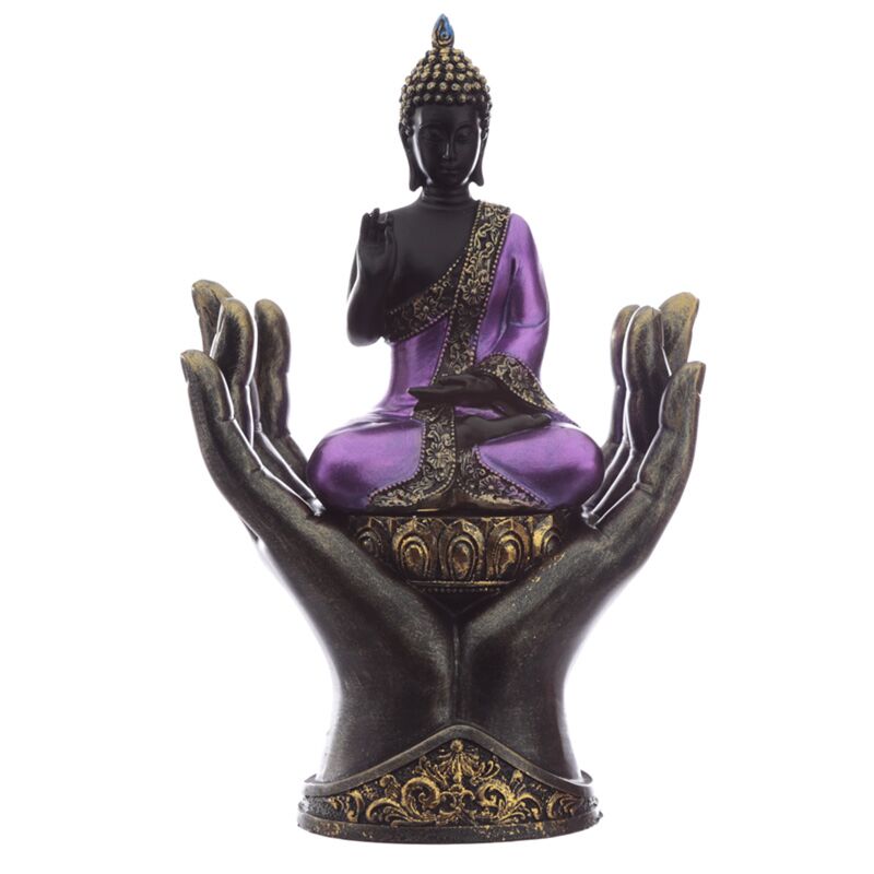 In mano - Buddha tailandese nero viola