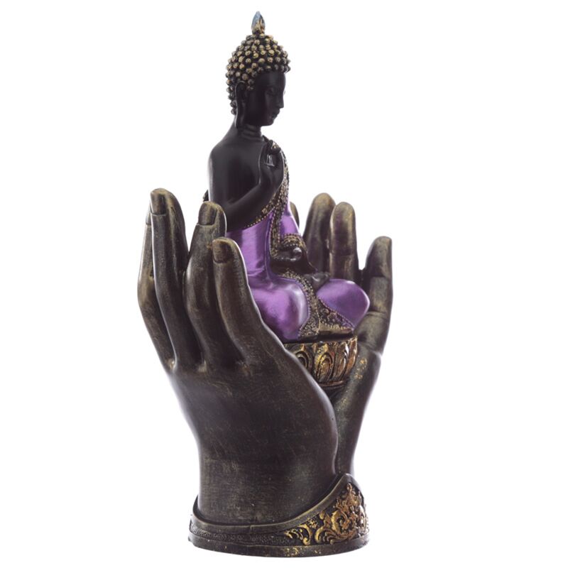 In handen - paars zwart thaise boeddha